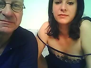 Father shows daughter on webcam