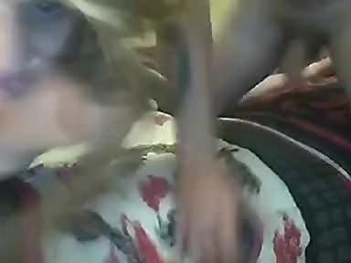 Fun with mom on webcam