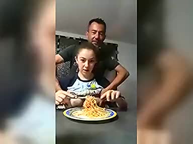 Dad shows and touches daughter's tits