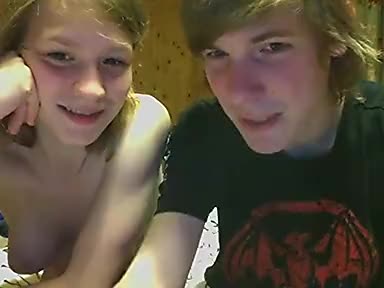 Brother and sister show it on webcam (part 1 of 4)