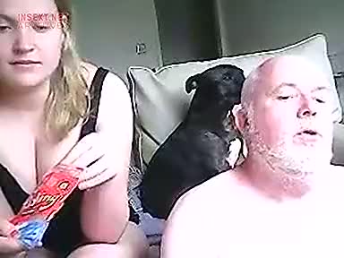 Dad and daughter on webcam again